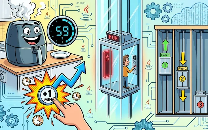 Illustration of a multi-elevator system