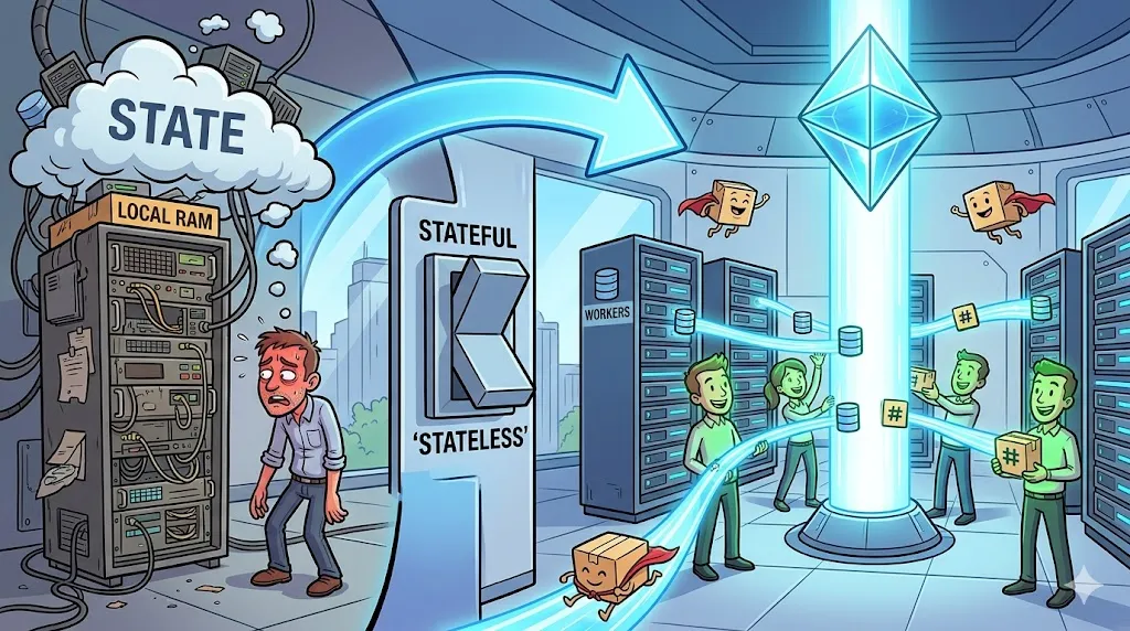 Stateful vs Stateless illustration.