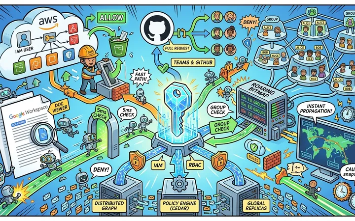 Comic Illustration of Enterprise RBAC systems.